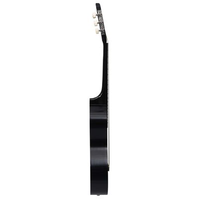 vidaXL 8 Piece Classical Guitar Beginner Set Black 3/4 36"
