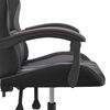 vidaXL Gaming Chair Black and Grey Faux Leather