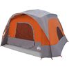 vidaXL Family Tent Cabin 6-Person Grey and Orange Waterproof