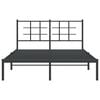vidaXL Bed Frame Black Powder-coated steel Full Bed Frame Rectangular