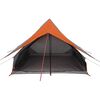 vidaXL Tents with Roof Gray and orange 256 x 266 x 185 cm Polyester