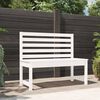 vidaXL Garden Bench White Solid pine wood 42.9 x 18.9 x 36.0 in