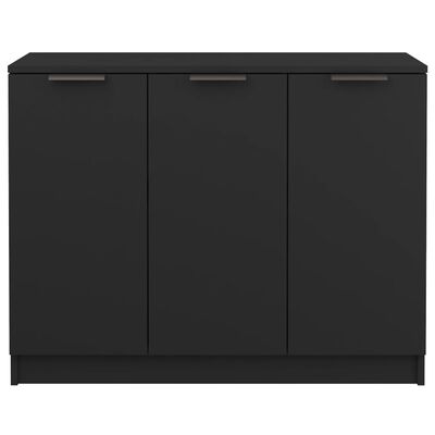 vidaXL Sideboard Black 35.6"x11.8"x27.6" Engineered Wood