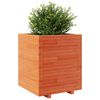 vidaXL Garden Planter Wax brown Solid pine wood 23.6x23.6x28.5 in
