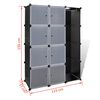 vidaXL Modular Cabinet Black and White Plastic and Chromed Steel