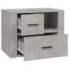 vidaXL Bedside Cabinet Concrete Grey Engineered wood 23.6 x 14.2 x 17.7 in