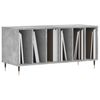 vidaXL Record Cabinet Concrete Grey Engineered Wood, Iron