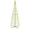 vidaXL Christmas Cone Tree Multicolored Powder-coated steel, copper, PVC