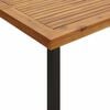 vidaXL Garden Table Wood and Metal Solid acacia wood, powder-coated metal
