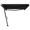 vidaXL Retractable Awning Anthracite Powder-coated aluminum Large