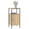 vidaXL Bedside Cabinet Set of 2 Sonoma oak Engineered wood, iron Medium