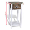 vidaXL Cabinet Brown and White Paulownia wood and plywood Bedside Table