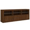 vidaXL Sideboard Brown oak Engineered wood and glass Large Sideboard