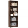 vidaXL Bookcase Brown Oak Engineered wood Tall Bookcase Rectangular