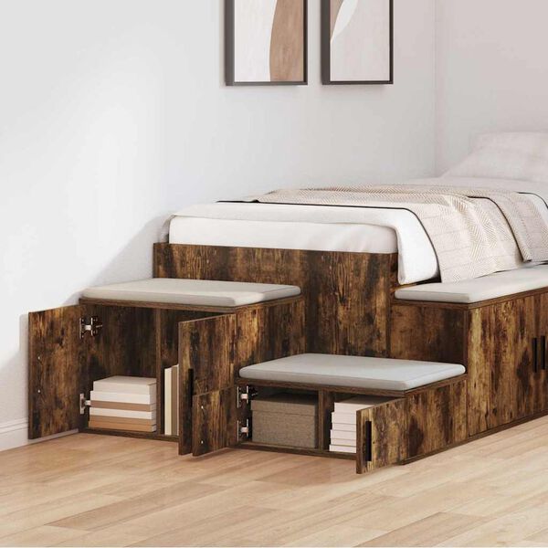 vidaXL Storage Cabinet Smoked oak 108 x 41 x 40 cm Engineered wood