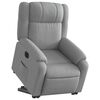 vidaXL Electric Stand up Recliner Chair Light Gray Fabric