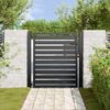 vidaXL Patio Gate Lockable Black 39.4x39.4" Aluminium