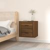 vidaXL Wall-mounted Bedside Cabinet Brown oak Engineered wood