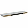 vidaXL Wall Shelf Gray Honeycomb MDF, metal 35.4 in long Wall Shelf