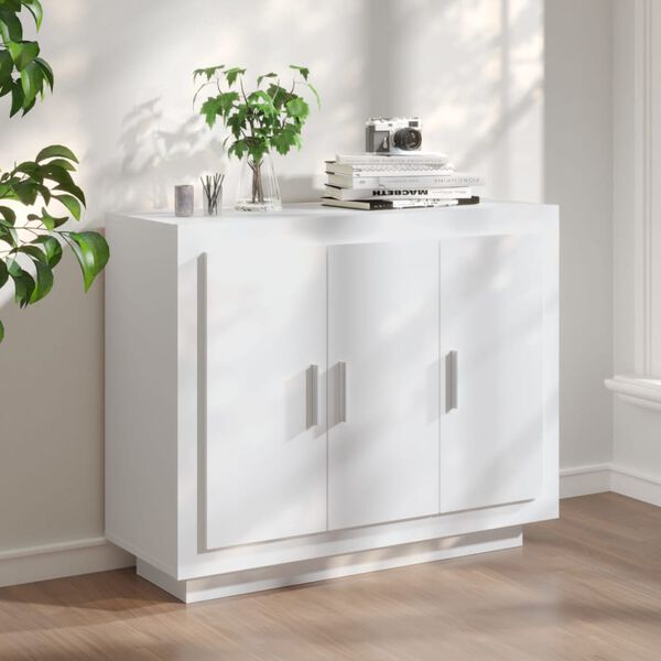 vidaXL Sideboard White Engineered wood Medium Storage Sideboard