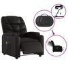 vidaXL Electric Massage Recliner Chair Black Faux Leather