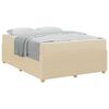 vidaXL Bed Frame with Mattress Cream 55.1" x 78.7" fabric