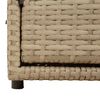 vidaXL Garden Storage Cabinet Beige PE Rattan 41.3 in x 21.7 in x 23.8 in