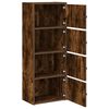 vidaXL Bookcase Smoked Oak Engineered Wood Medium Modern