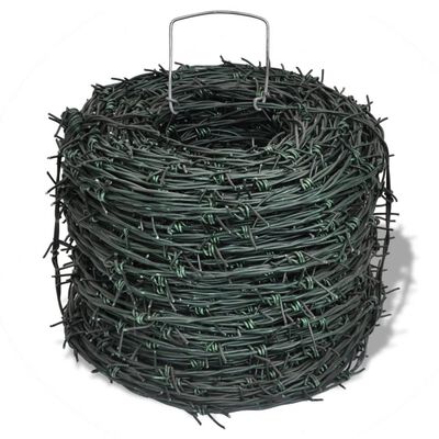 Barbed Wire Entanglement Wire Green Wire Roll 328.1'