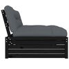vidaXL Middle Sofa Black, Anthracite Solid pine wood Medium Modular