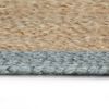 vidaXL Area Rug Natural and olive green Braided jute 59 in diameter