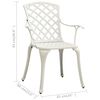 vidaXL Bistro Set White Cast aluminum 5 Piece Set Durable Bistro Set