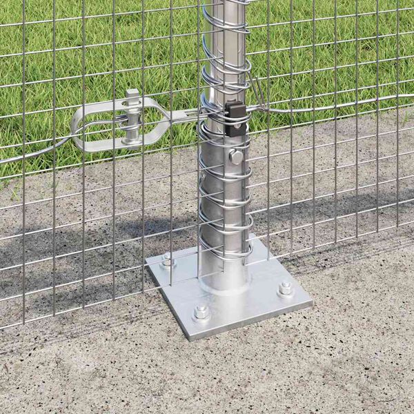 vidaXL Fence with Posts Silver 0.5 x 25 m Steel