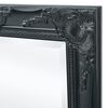 vidaXL Wall Mirror Black Wood, Glass, Engineered Wood 39.4 x 19.7 in