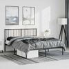 vidaXL Bed Frame Black Powder-coated steel King Size Bed Frame
