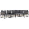 vidaXL Garden Lounge Set Charcoal Poly rattan Large Modular