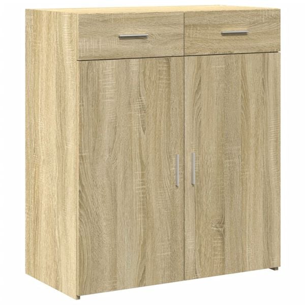 vidaXL Sideboard Sonoma oak Engineered wood Medium Sideboard Rectangle