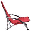 vidaXL Beach Chair Set of 2 Red Oxford fabric, steel Medium Folding
