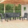 vidaXL Garden Lounge Set Black and Grey