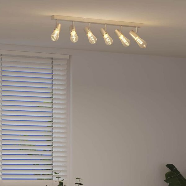 vidaXL Ceiling Spotlight Nickel 28.74 x 2.56 x 4.53 in Metal