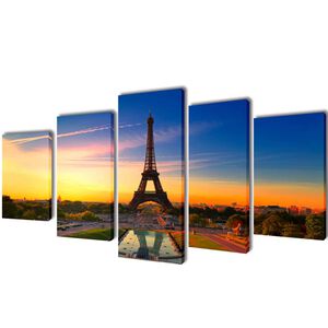 vidaXL Canvas Painting Multicolour Waterproof canvas, Wood frame Large