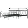 vidaXL Bed Frame Black Steel 78.7x78.7 in Bed Frame Rectangular