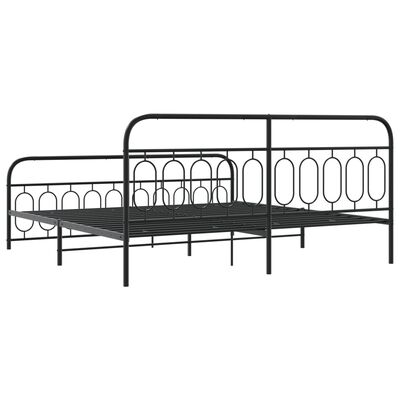 Two-sided bed frame with metal slats and curved head/foot rails, looks like a split or twin-over-joined design