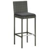 vidaXL Garden Bar Set Grey Poly Rattan Medium Durable Garden Bar Set