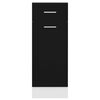 vidaXL Drawer Bottom Cabinet Black Engineered wood Medium