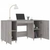 vidaXL Desk Grey sonoma Engineered wood, iron, aluminum alloy