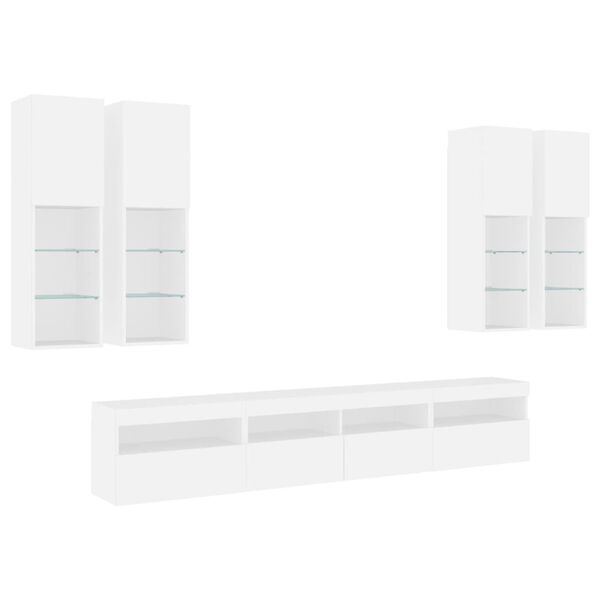 vidaXL TV Wall Cabinet Set TV Cabinet Set Rectangular Modern