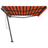vidaXL Retractable Awning Orange and brown