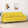 vidaXL 3-seater Sofa Light Yellow 100% Polyester, Metal, Textilene