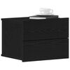 vidaXL Bedside Cabinet with Drawer Black Oak 15.75 x 11.81 x 11.81 in